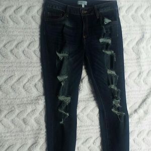 Distressed jeans